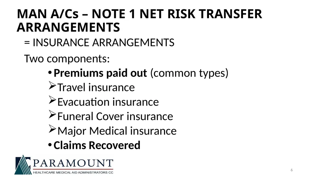 NAMAF TRUSTEE TRAINING 21 JULY 2018 FINANCIAL - slide 6 of 19