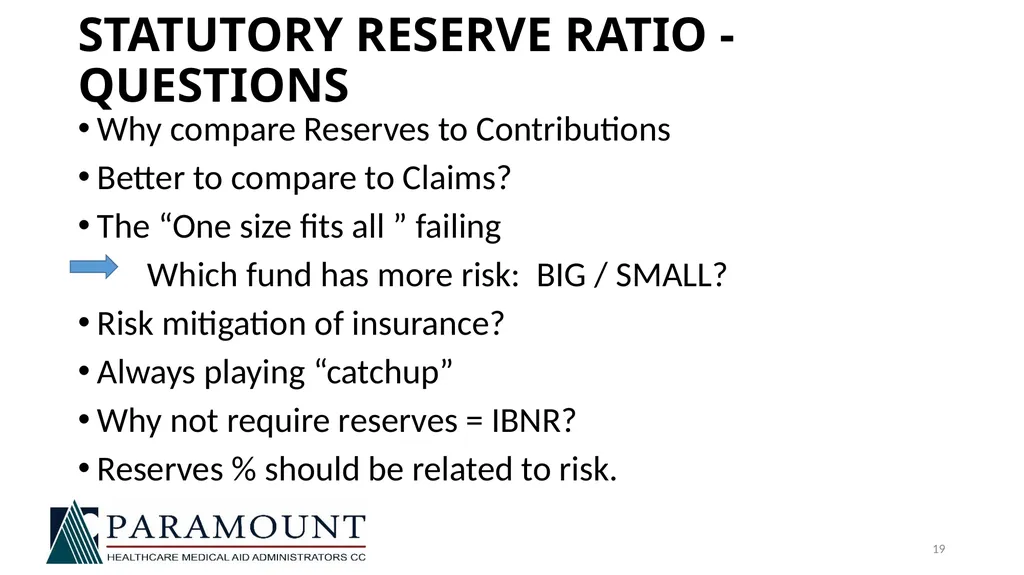 NAMAF TRUSTEE TRAINING 21 JULY 2018 FINANCIAL - slide 18 of 19