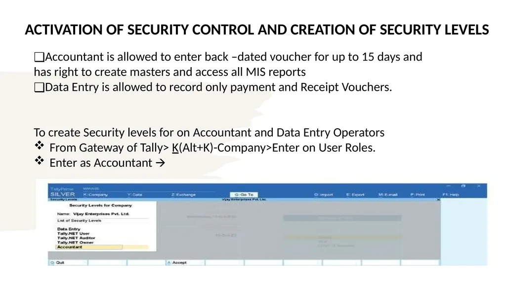 TALLY PRIME PART-A INFORMATION TECHNOLOGY MODULE 2 - slide 87 of 111