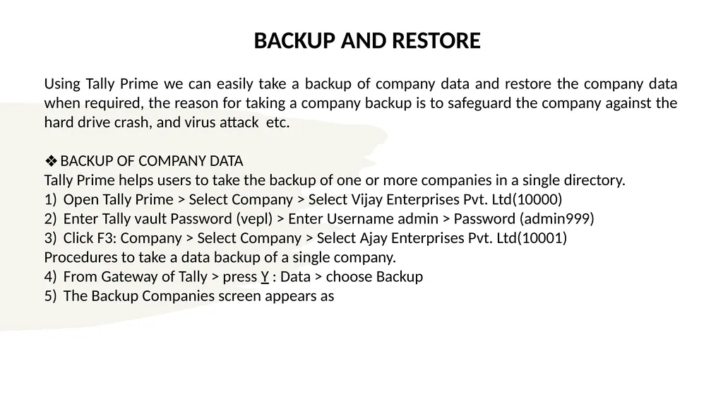 TALLY PRIME PART-A INFORMATION TECHNOLOGY MODULE 2 - slide 94 of 111