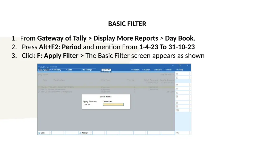 TALLY PRIME PART-A INFORMATION TECHNOLOGY MODULE 2 - slide 66 of 111