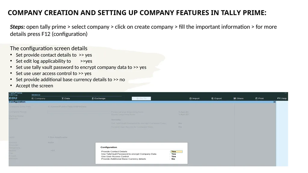 TALLY PRIME PART-A INFORMATION TECHNOLOGY MODULE 2 - slide 12 of 111