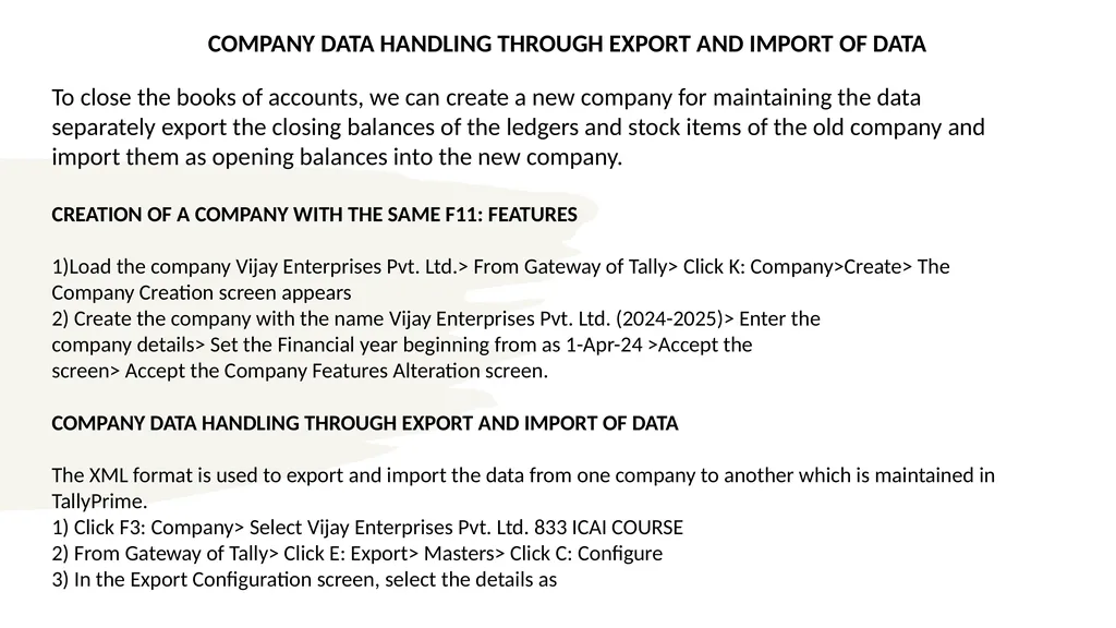 TALLY PRIME PART-A INFORMATION TECHNOLOGY MODULE 2 - slide 100 of 111