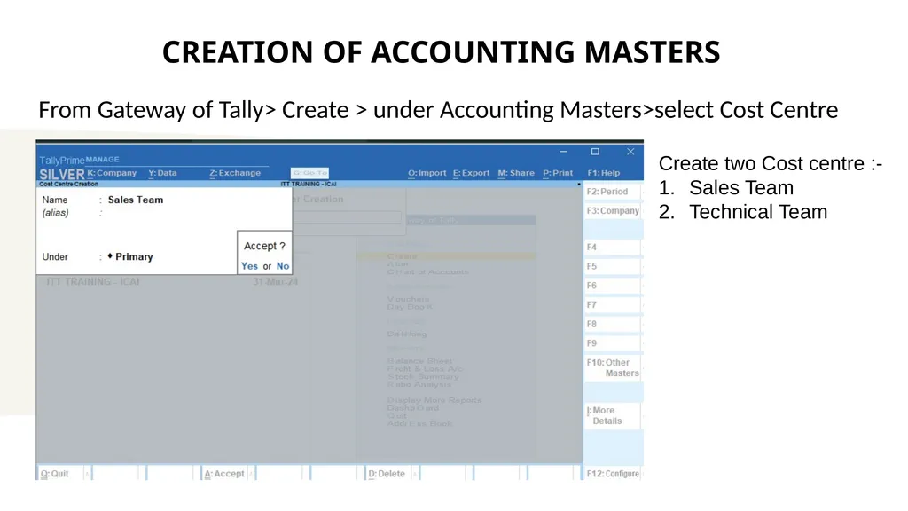 TALLY PRIME PART-A INFORMATION TECHNOLOGY MODULE 2 - slide 42 of 111