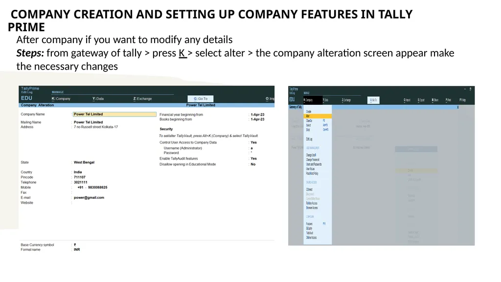 TALLY PRIME PART-A INFORMATION TECHNOLOGY MODULE 2 - slide 18 of 111