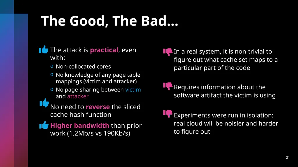 Last-Level Cache Side-Channel Attacks are - slide 21 of 22