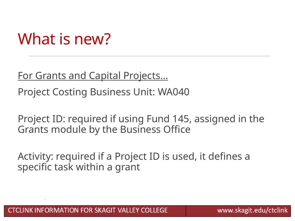 Chart of Accounts Accounting Changes for CTCLink - slide 6 of 24
