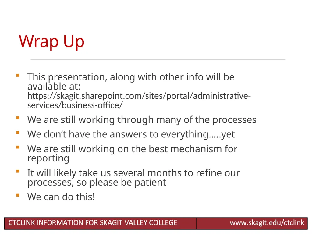 Chart of Accounts Accounting Changes for CTCLink - slide 23 of 24