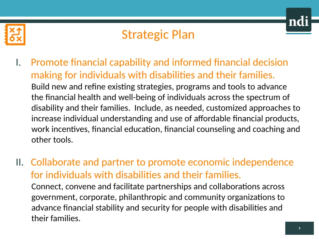 New NDI Board Member Orientation, July 26, 2021 - slide 5 of 12