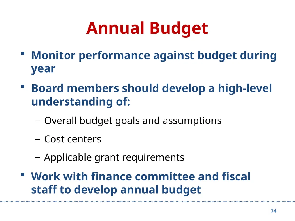 Board Roles & Responsibilities: Nonprofit - slide 74 of 86