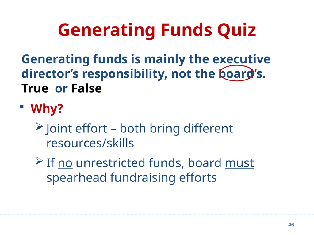 Board Roles & Responsibilities: Nonprofit - slide 46 of 86