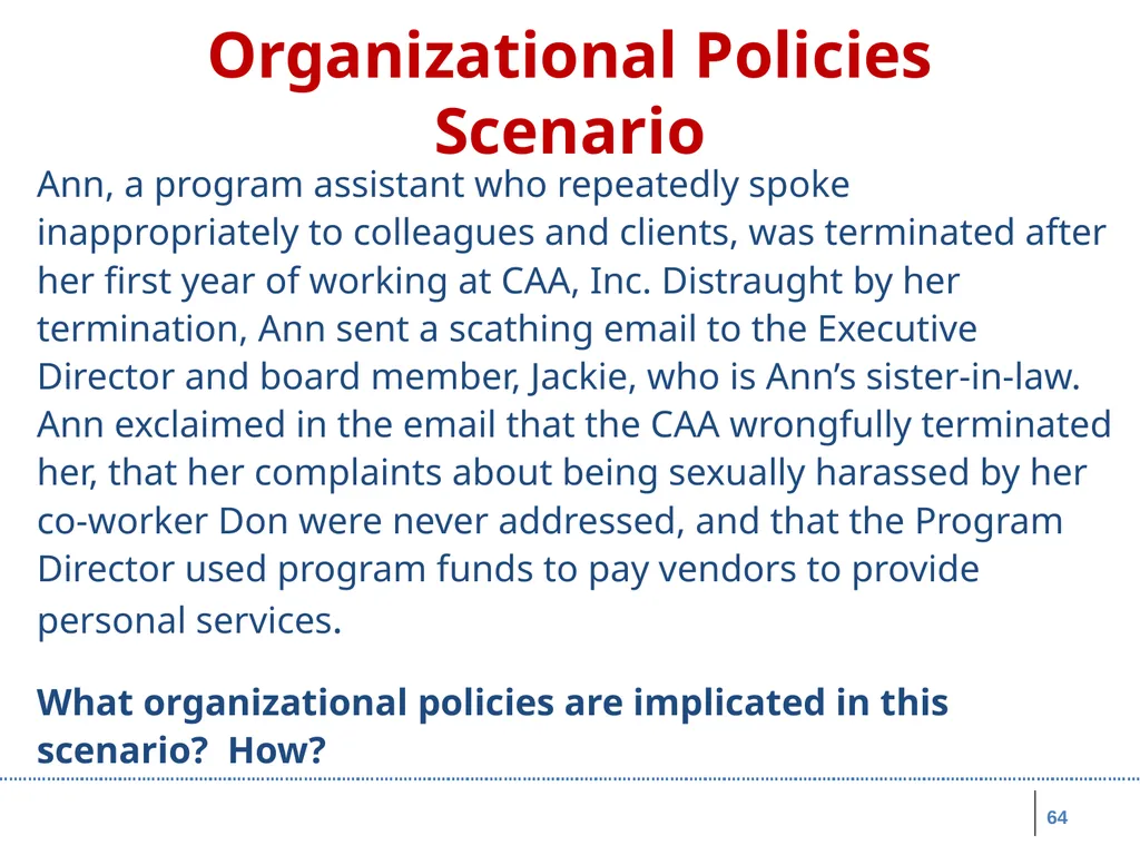 Board Roles & Responsibilities: Nonprofit - slide 64 of 86