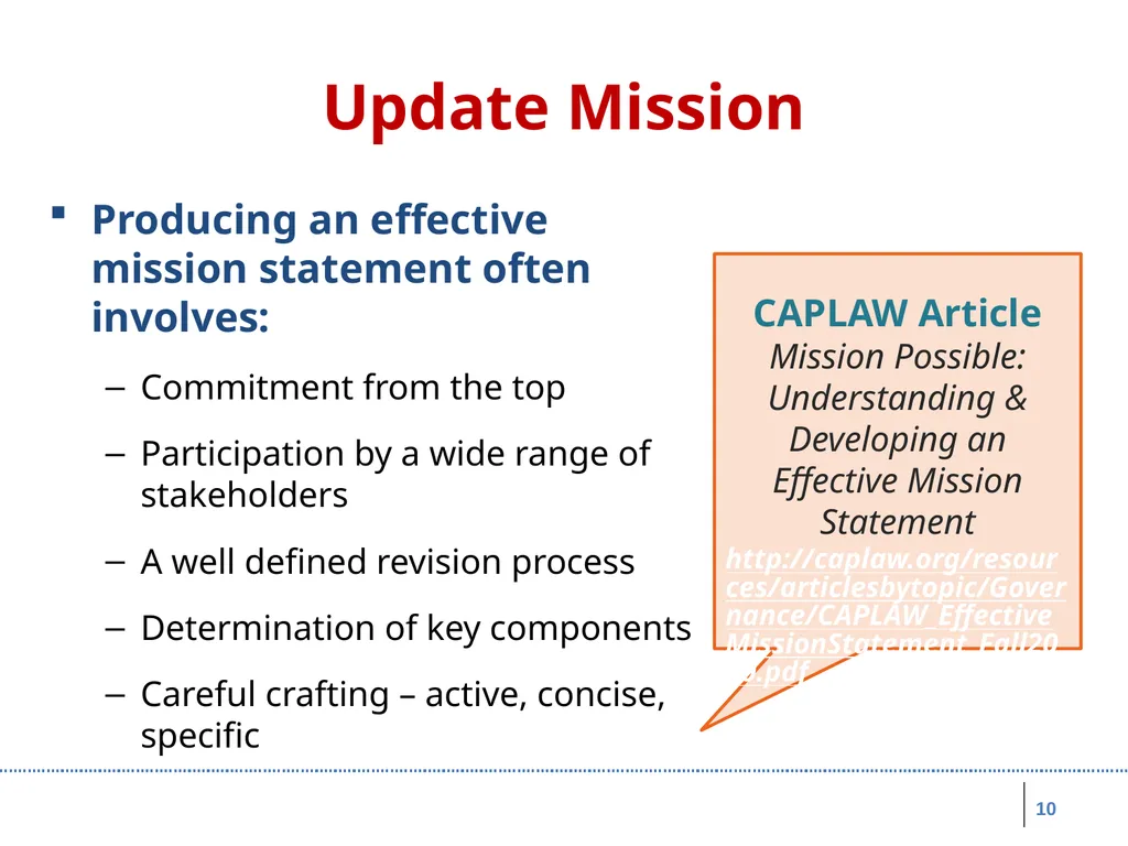 Board Roles & Responsibilities: Nonprofit - slide 10 of 86