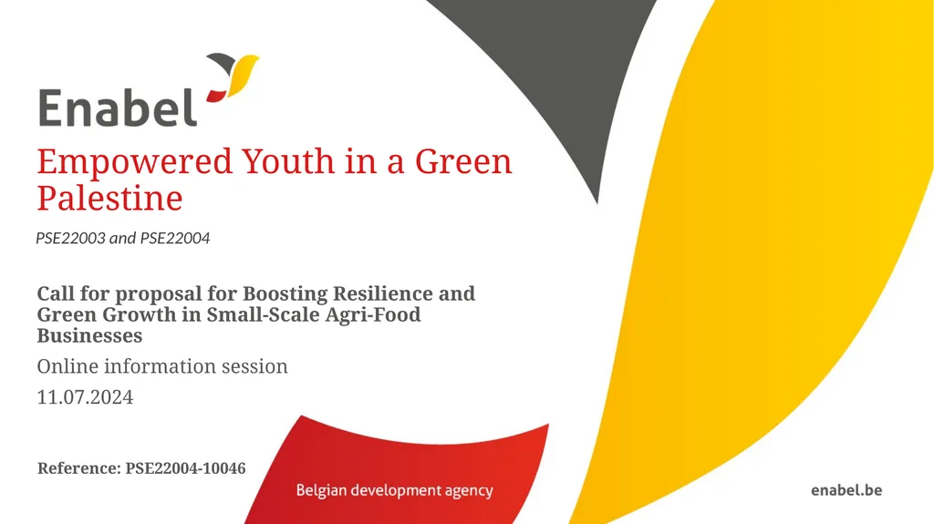 Empowered Youth in a Green Palestine Call for
