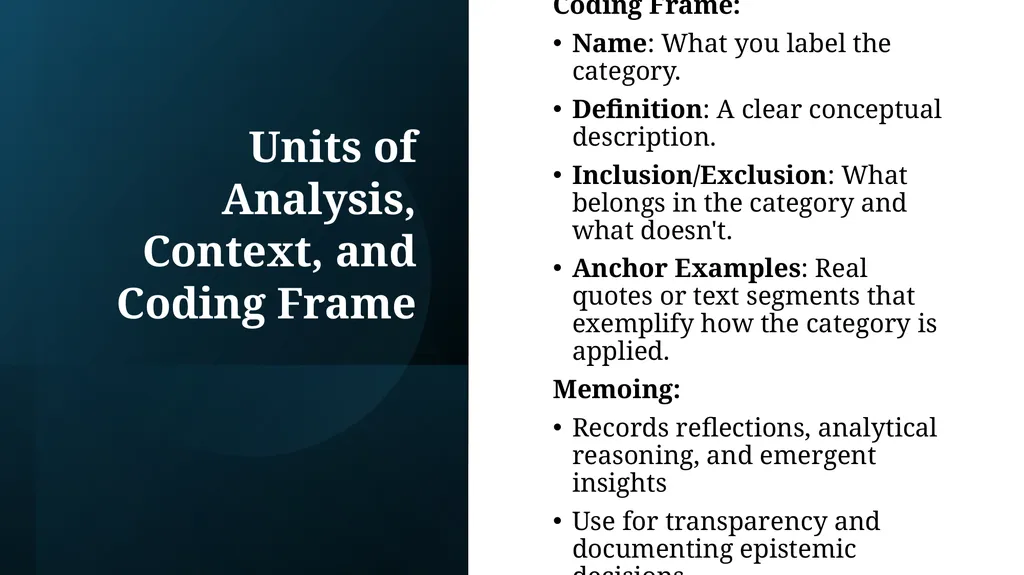 Qualitative Content Analysis: Constructing Meaning - slide 18 of 29