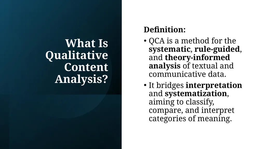 Qualitative Content Analysis: Constructing Meaning - slide 9 of 29
