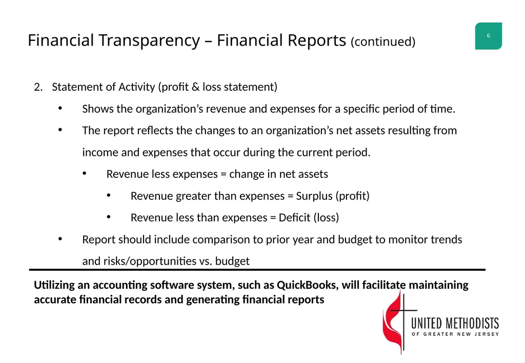 Finance Committee Workshop Characteristics of - slide 6 of 27