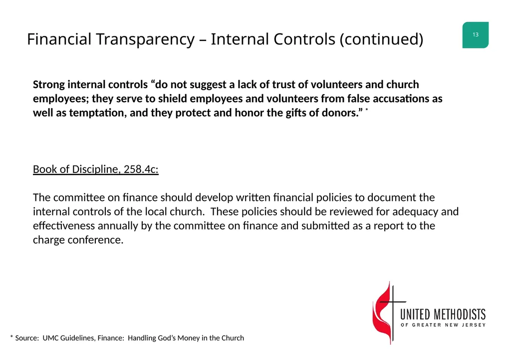 Finance Committee Workshop Characteristics of - slide 13 of 27