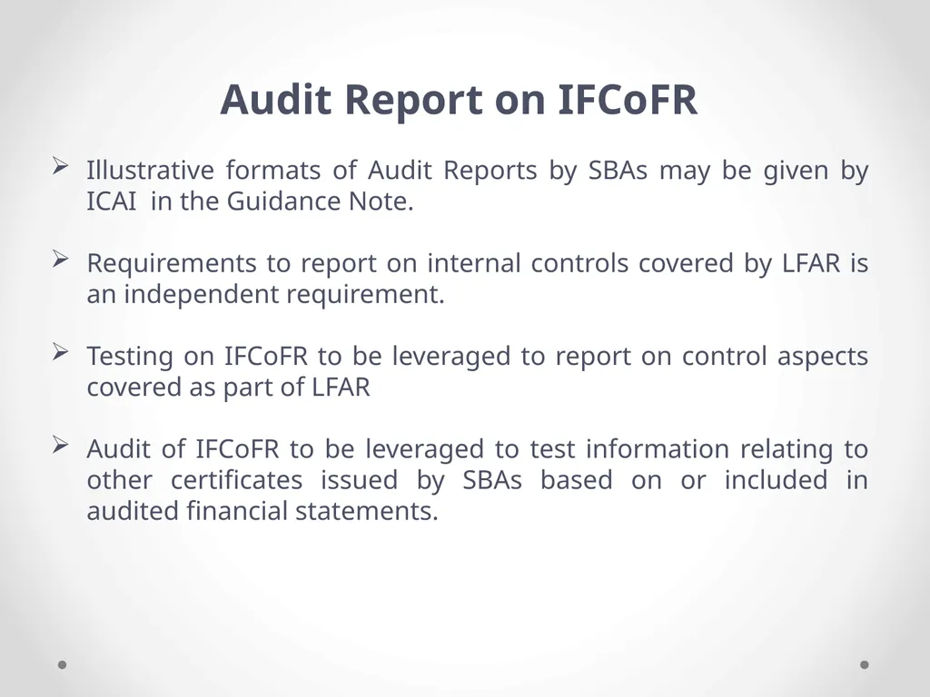 Overview of Internal Financial Control over - slide 45 of 51