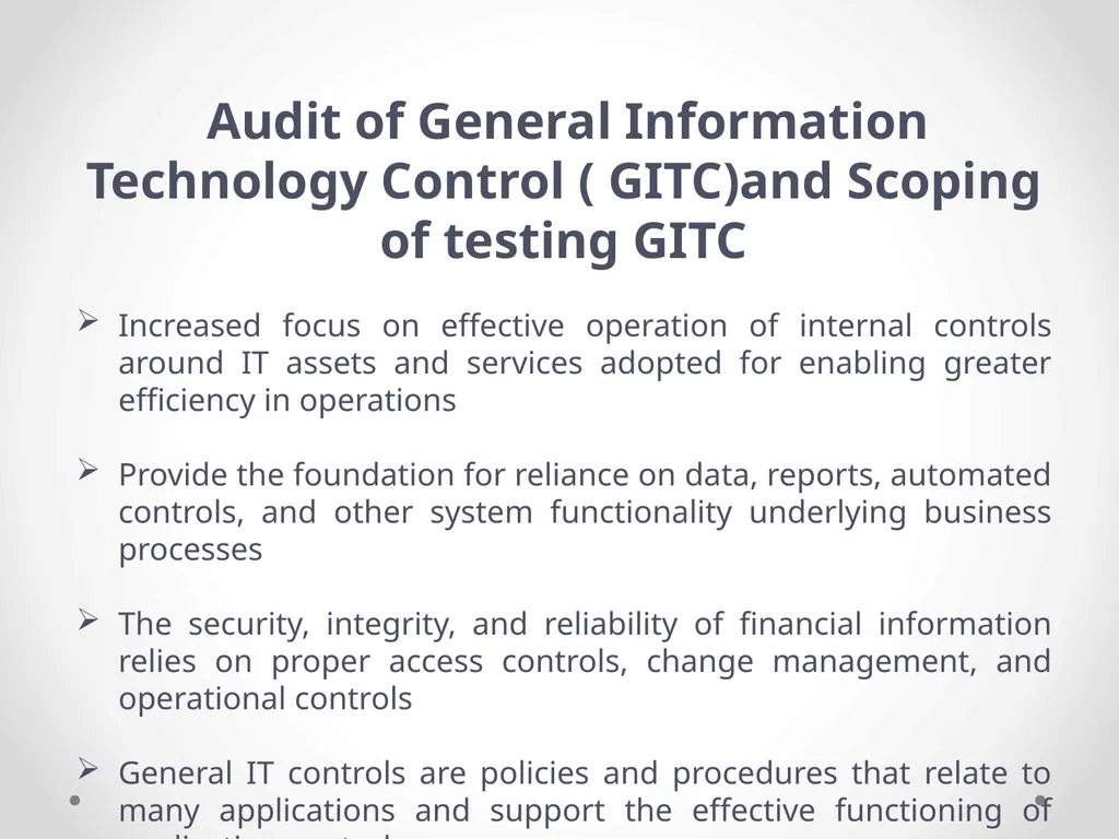 Overview of Internal Financial Control over - slide 31 of 51