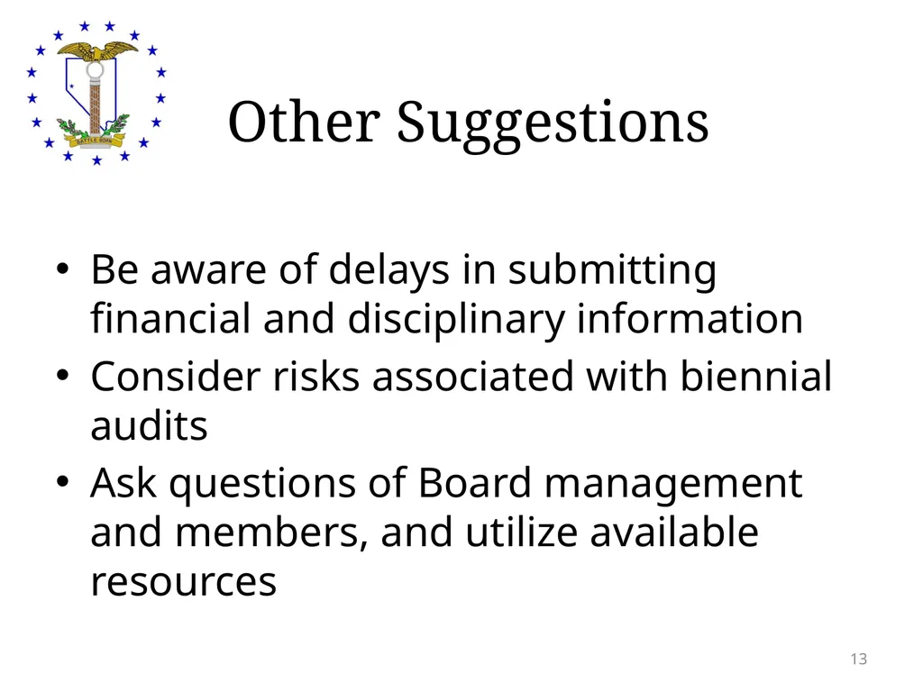 Legislative Counsel Bureau Audit Division Auditing - slide 13 of 15