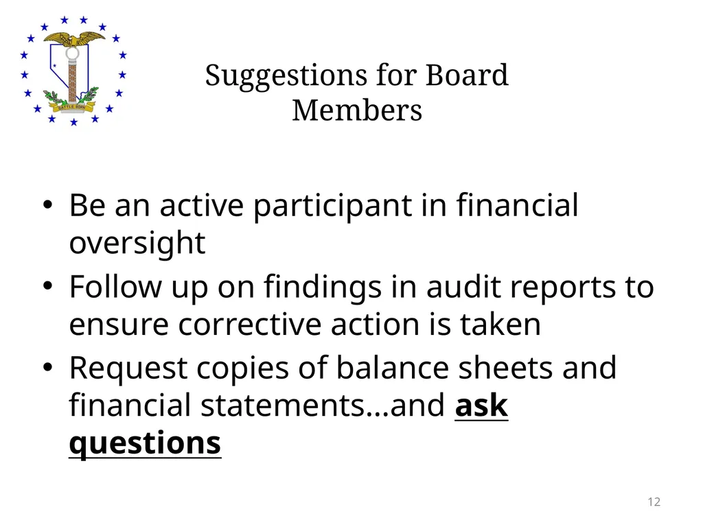 Legislative Counsel Bureau Audit Division Auditing - slide 12 of 15