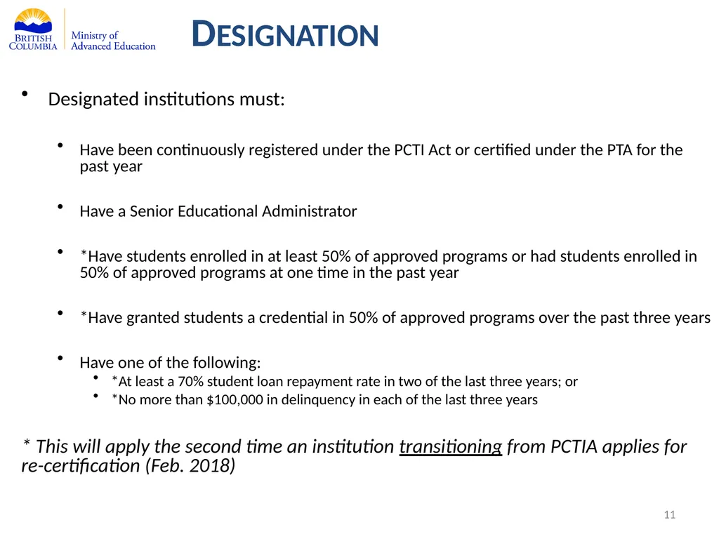 Private Training Act Information Webinar July 29, - slide 11 of 51
