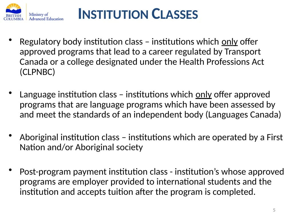 Private Training Act Information Webinar July 29, - slide 5 of 51