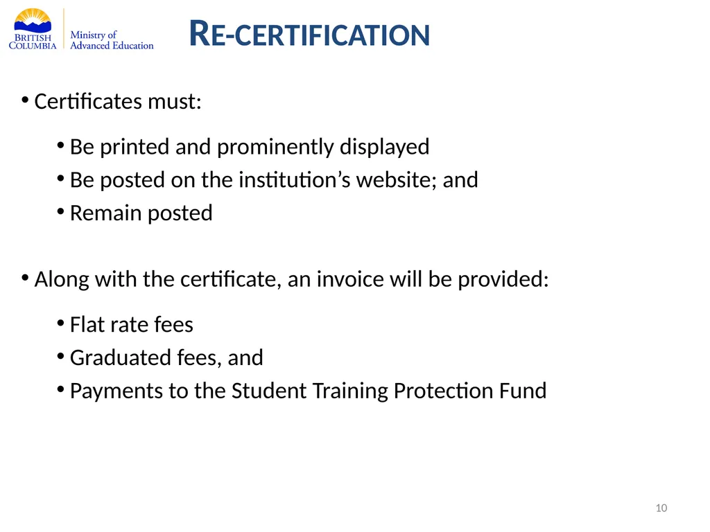 Private Training Act Information Webinar July 29, - slide 10 of 51