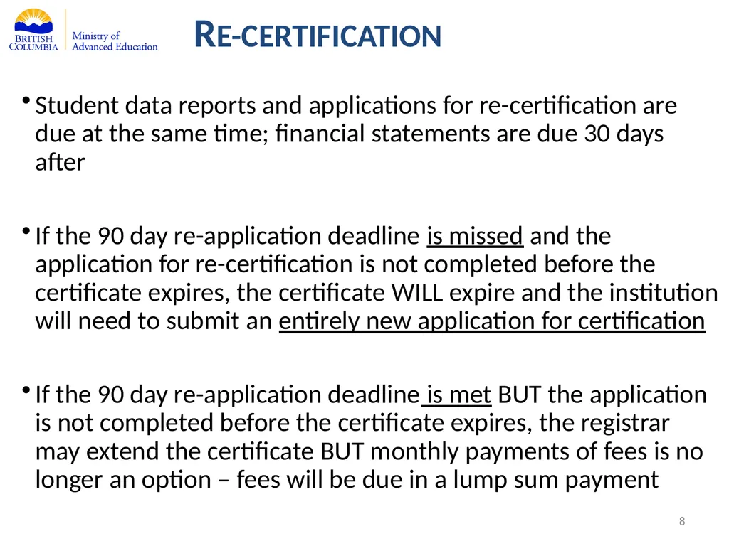 Private Training Act Information Webinar July 29, - slide 8 of 51