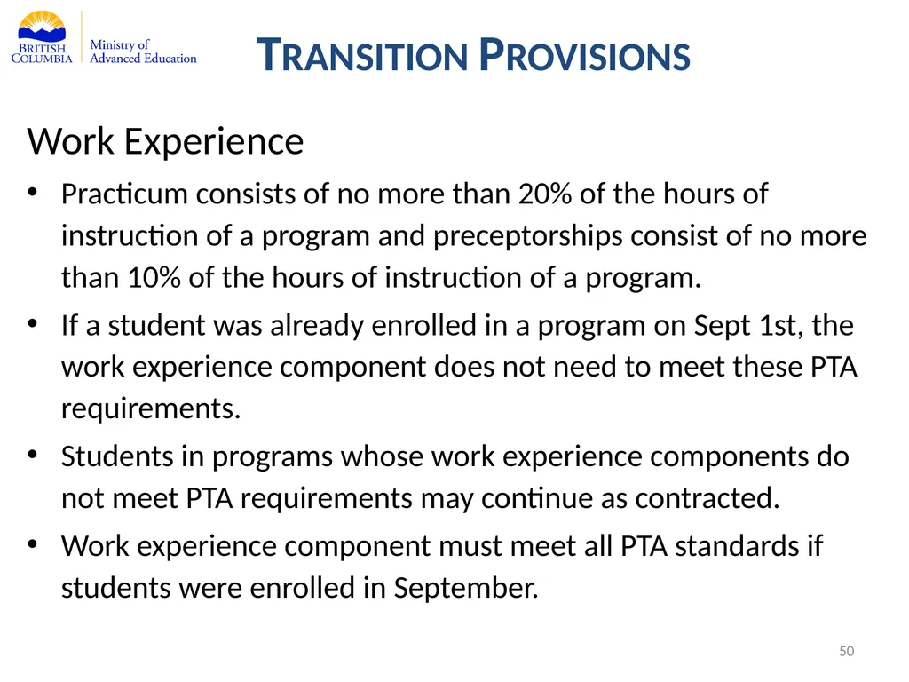 Private Training Act Information Webinar July 29, - slide 50 of 51