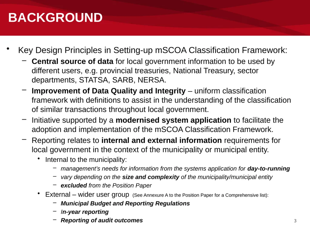 mSCOA and GRAP – Accounting Update: IMFO – July - slide 3 of 49
