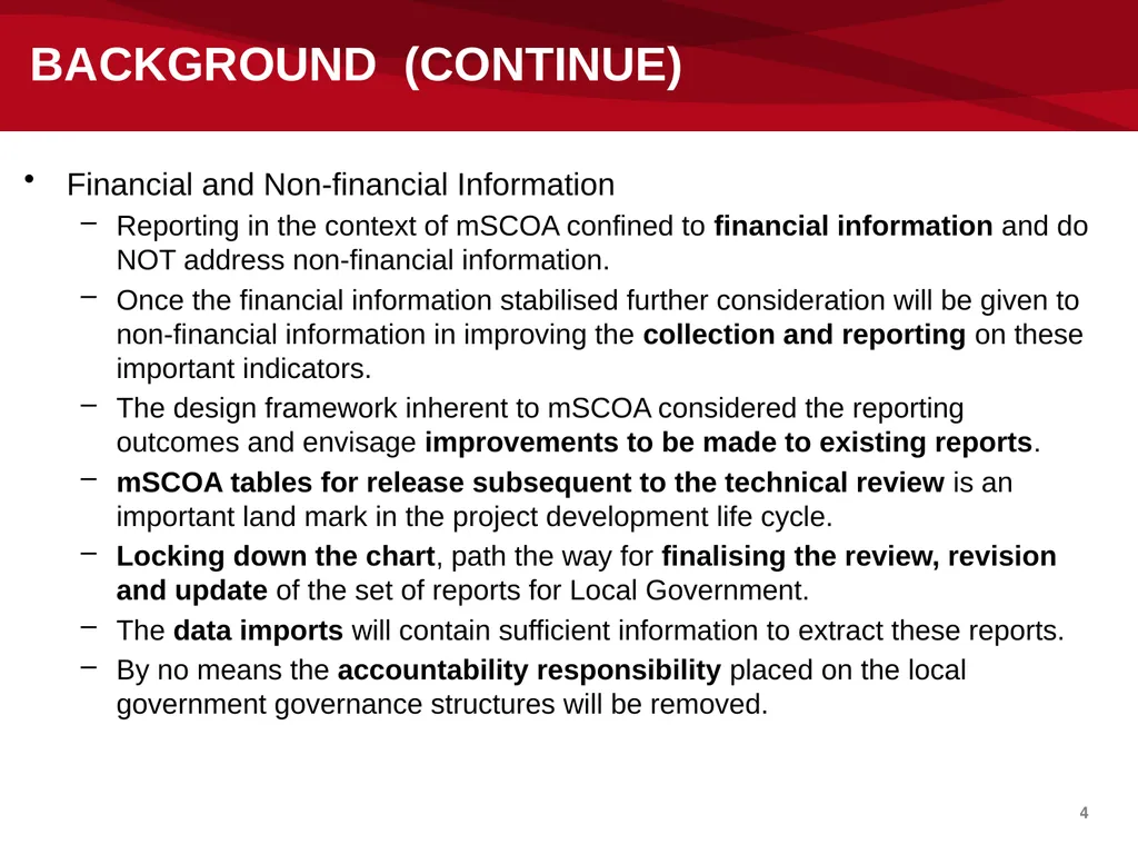 mSCOA and GRAP – Accounting Update: IMFO – July - slide 4 of 49