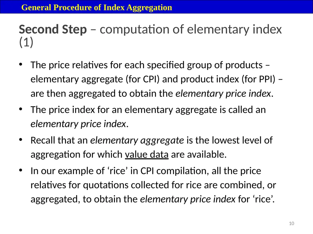 Module 16: Price Index Session V 2 Contents – - slide 10 of 31