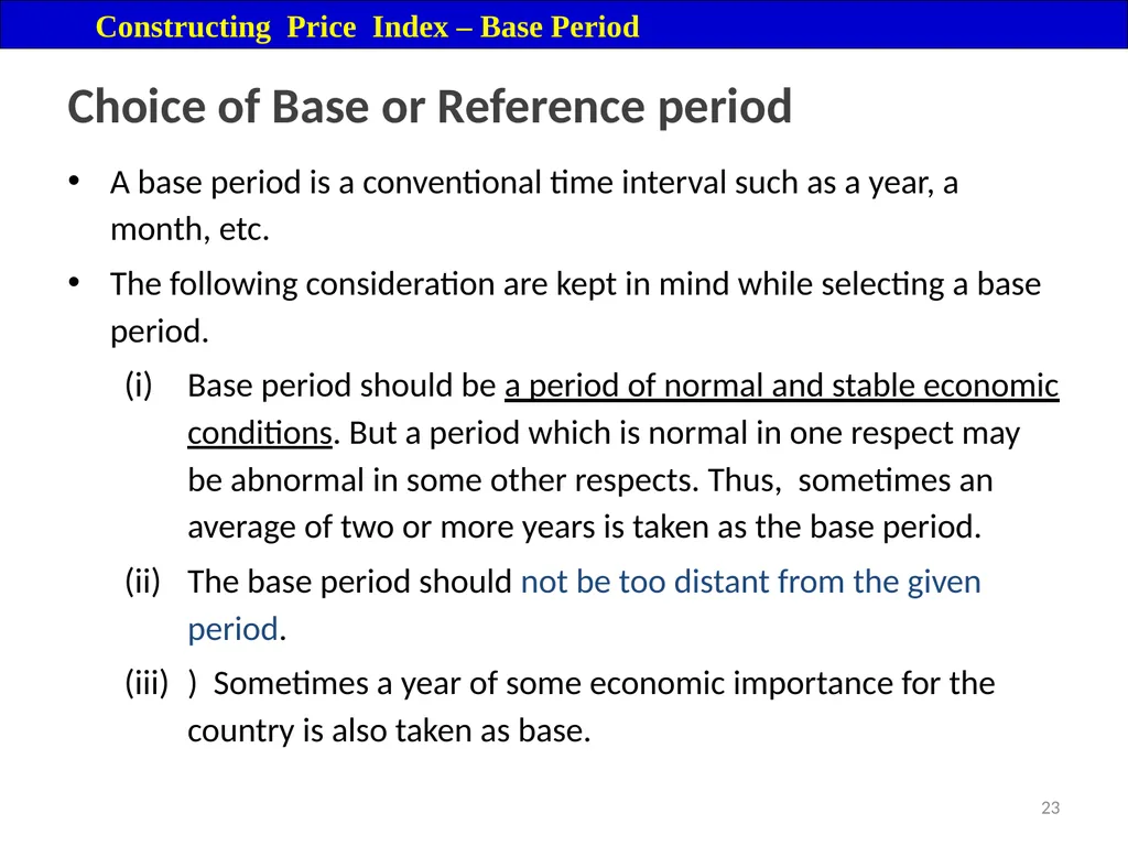 Module 16: Price Index Session V 2 Contents – - slide 23 of 31