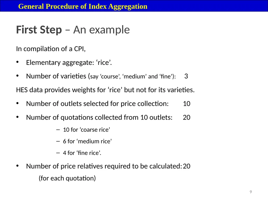 Module 16: Price Index Session V 2 Contents – - slide 9 of 31