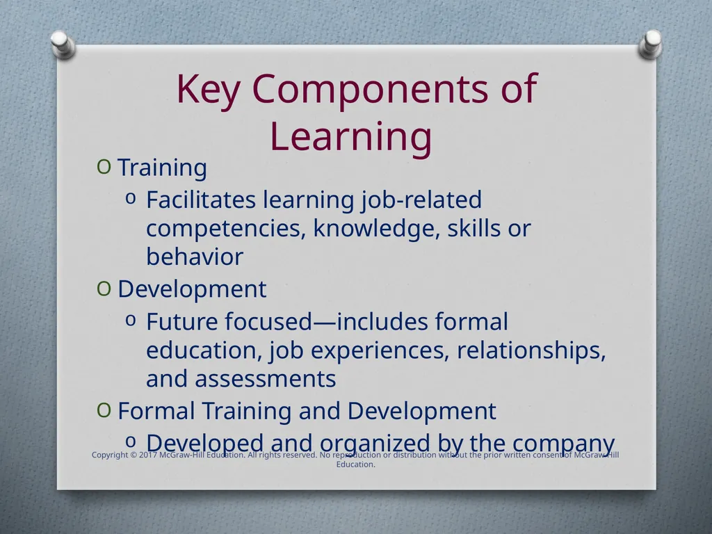 Chapter One Introduction to Training & Development - slide 7 of 38