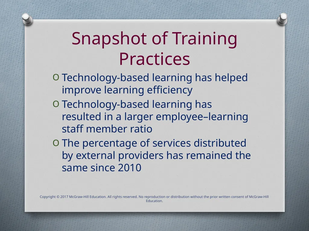 Chapter One Introduction to Training & Development - slide 33 of 38