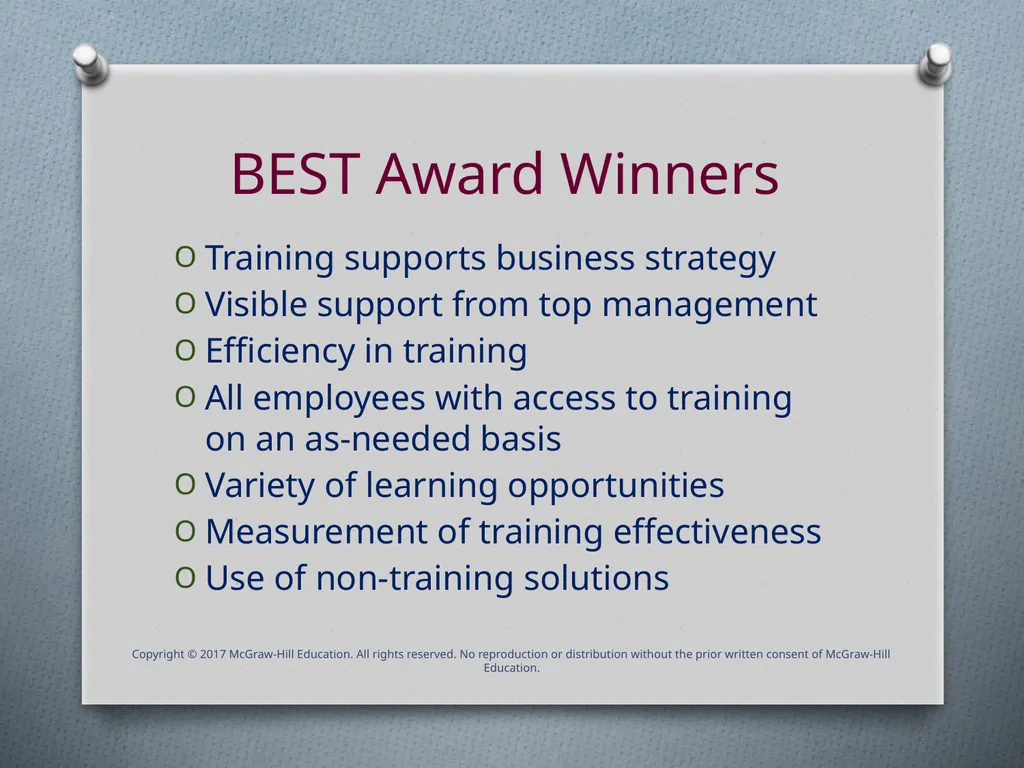 Chapter One Introduction to Training & Development - slide 34 of 38