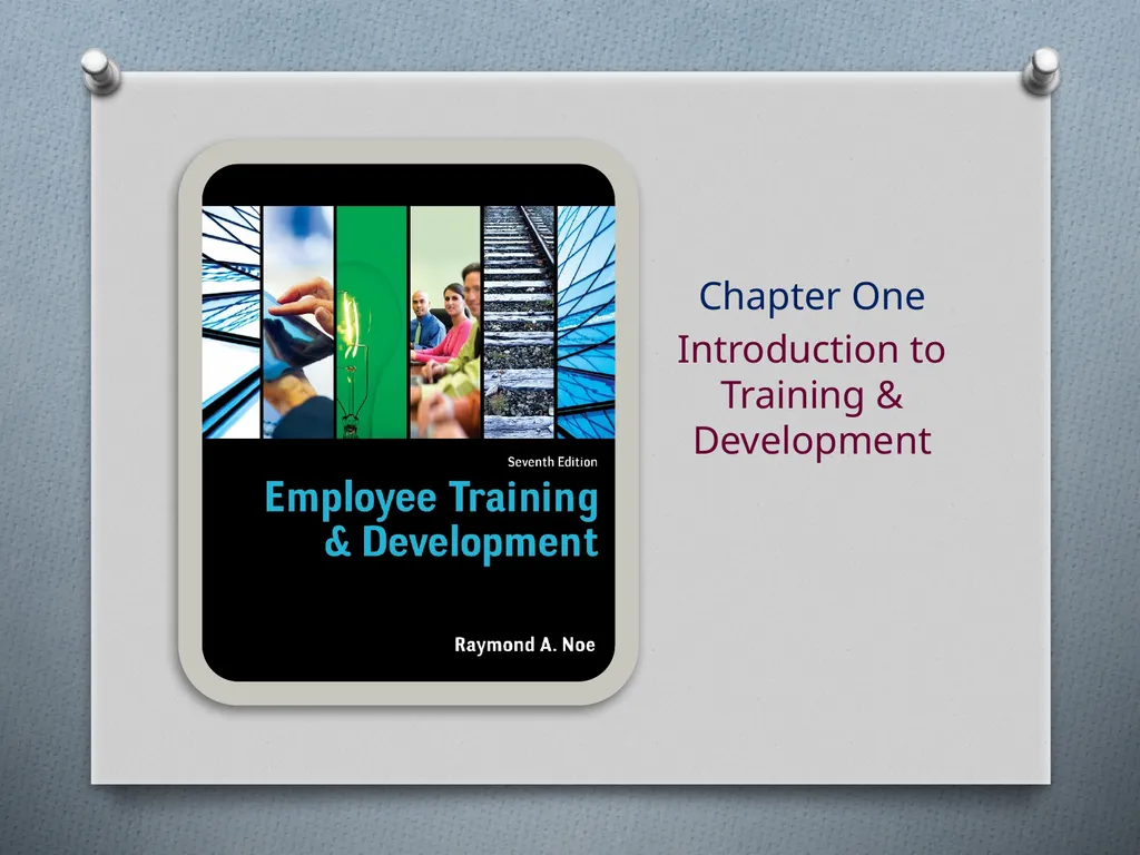 Chapter One Introduction to Training & Development