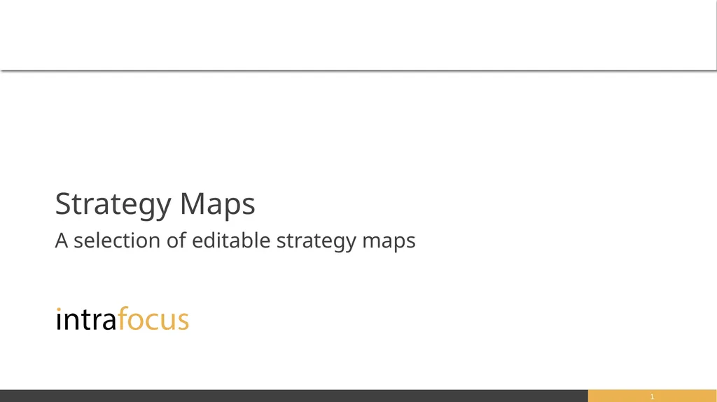 Strategy Maps A selection of editable strategy - slide 1 of 21