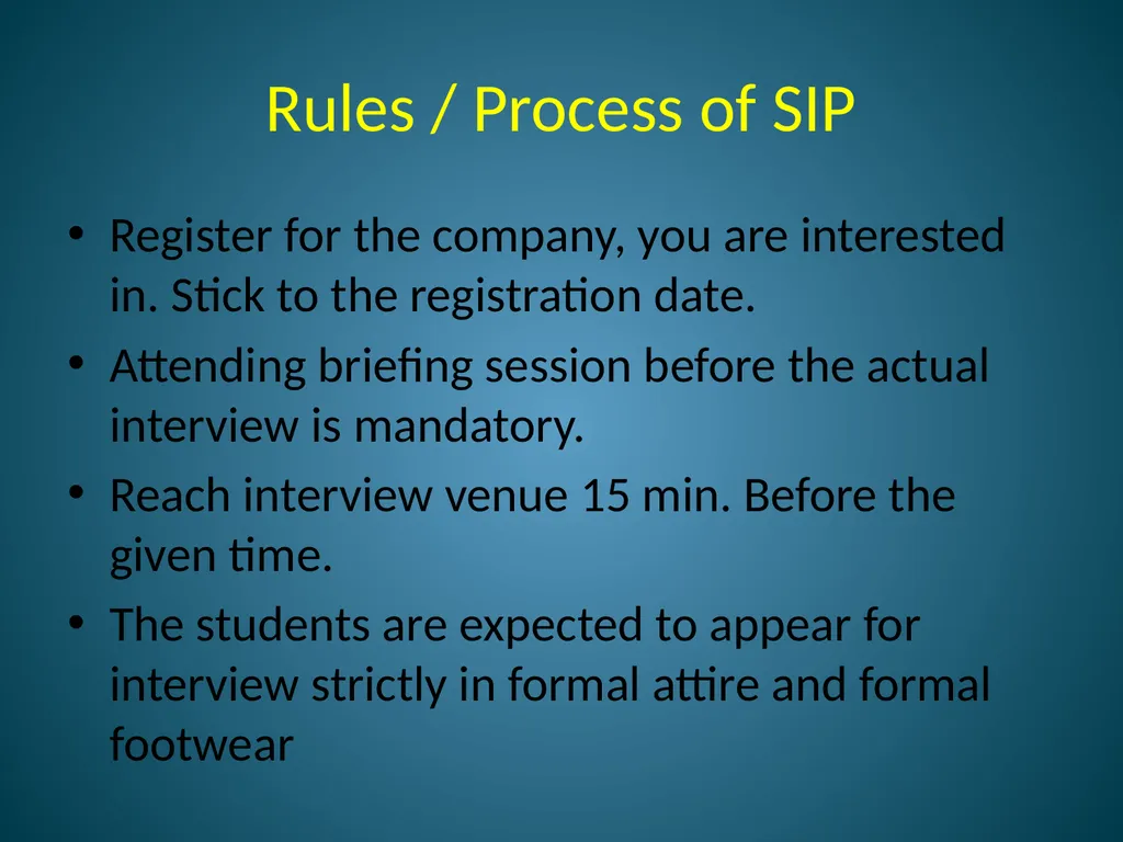 Training & Placement Summer Internship Program - slide 21 of 27