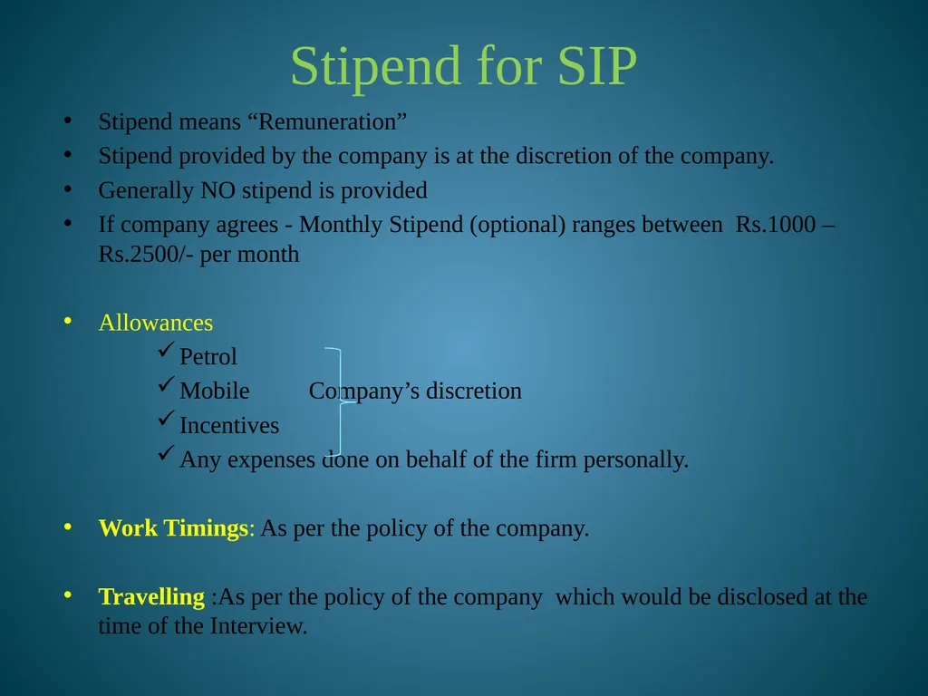 Training & Placement Summer Internship Program - slide 9 of 27