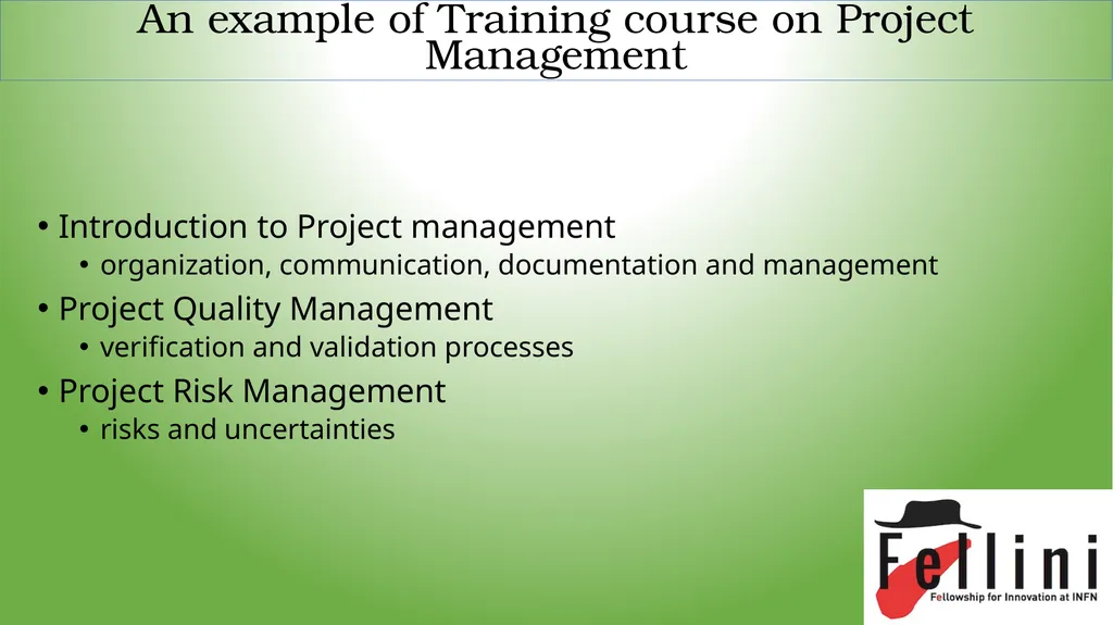 Training and mentoring possibilities Maria Rosaria - slide 9 of 18