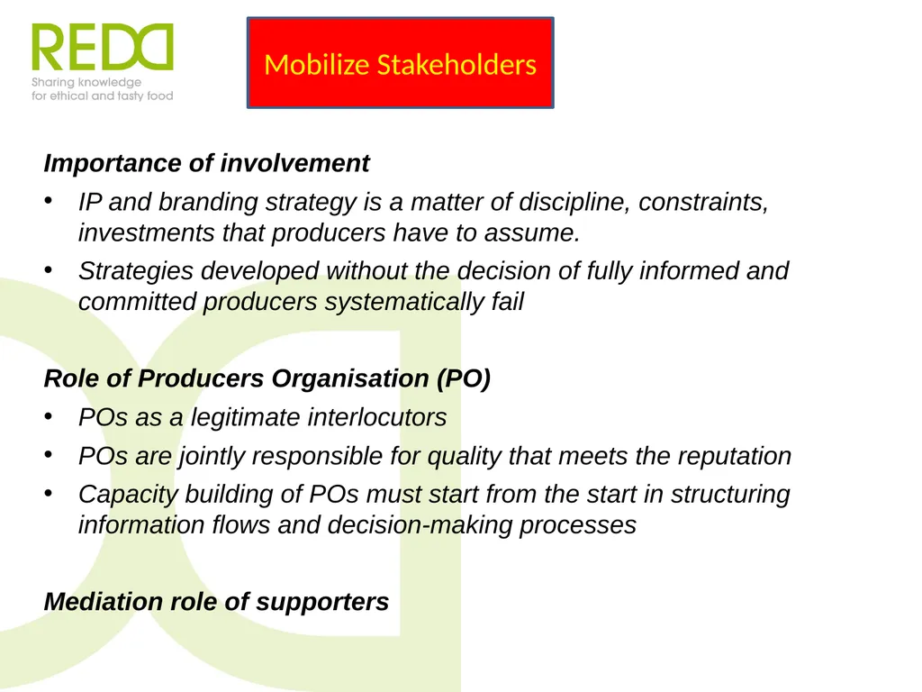 Framework for action Peter Damary, based on work - slide 12 of 23