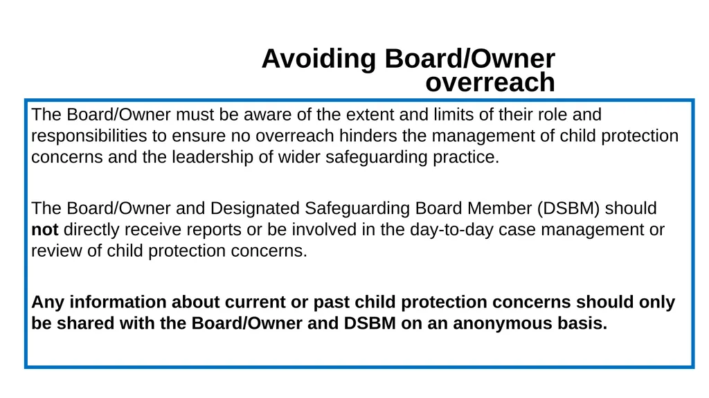 Safeguarding Governance Training Introduction - slide 9 of 41