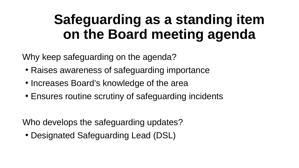 Safeguarding Governance Training Introduction - slide 14 of 41