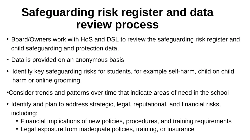 Safeguarding Governance Training Introduction - slide 19 of 41