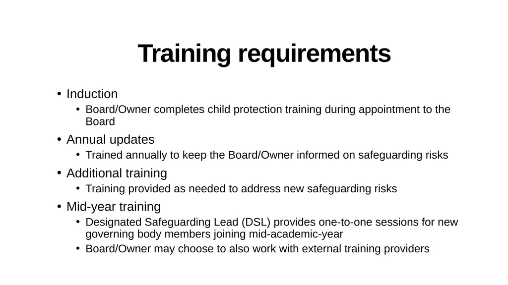 Safeguarding Governance Training Introduction - slide 10 of 41