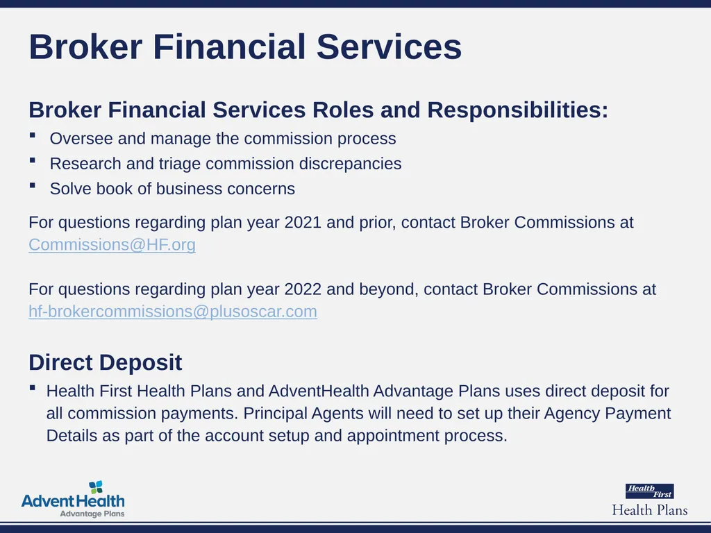 Overview of Broker Services Broker Training - slide 10 of 16
